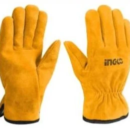 Guantes maquinista cuero 10" INGCO HGVC02